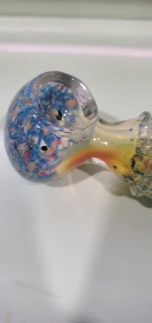 Preview pic of Ornate Multi-colored Speckled Pipe/Bowl/ Spoon