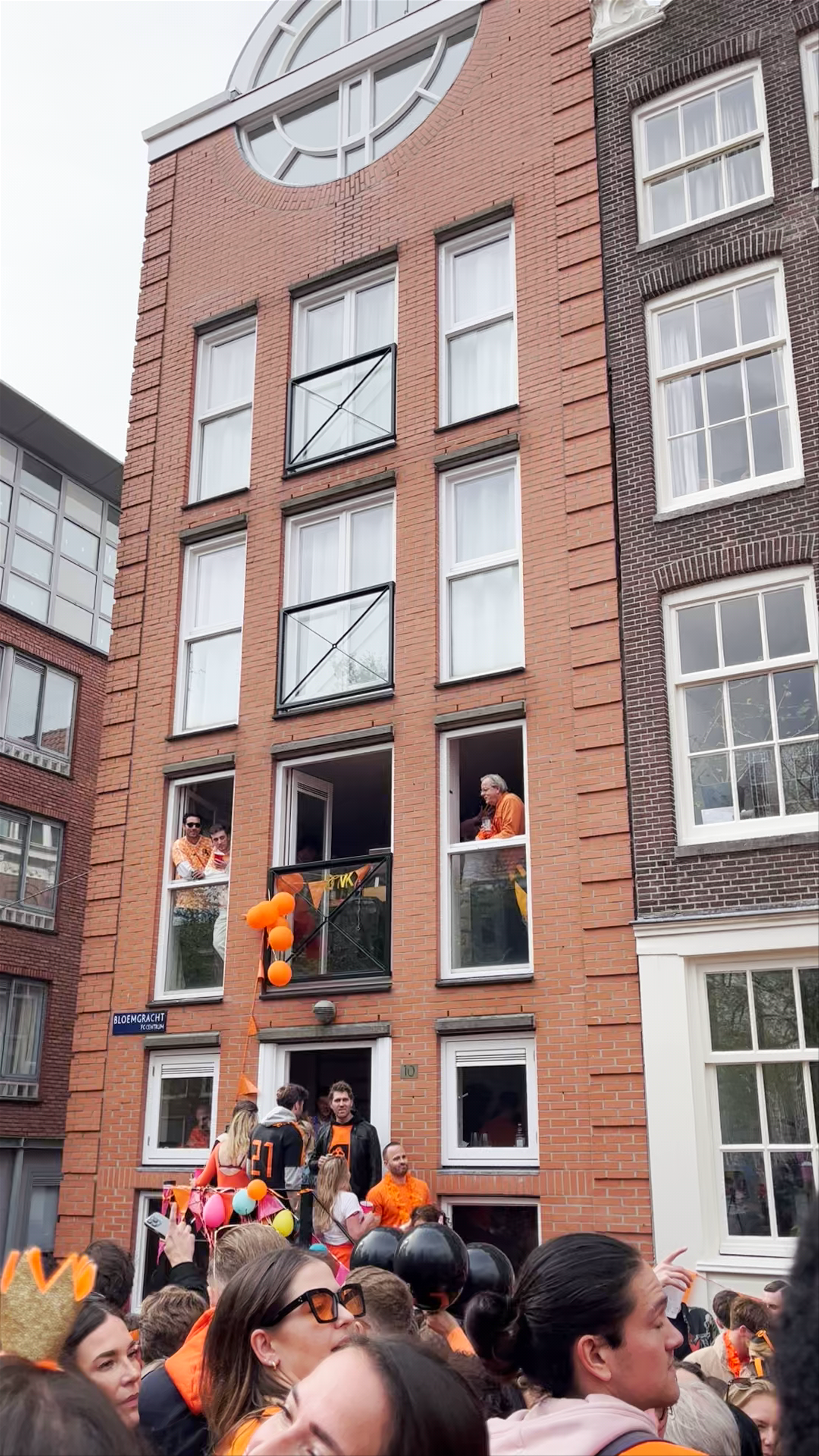 King's Day Festivities on Bloemgracht, Amsterdam