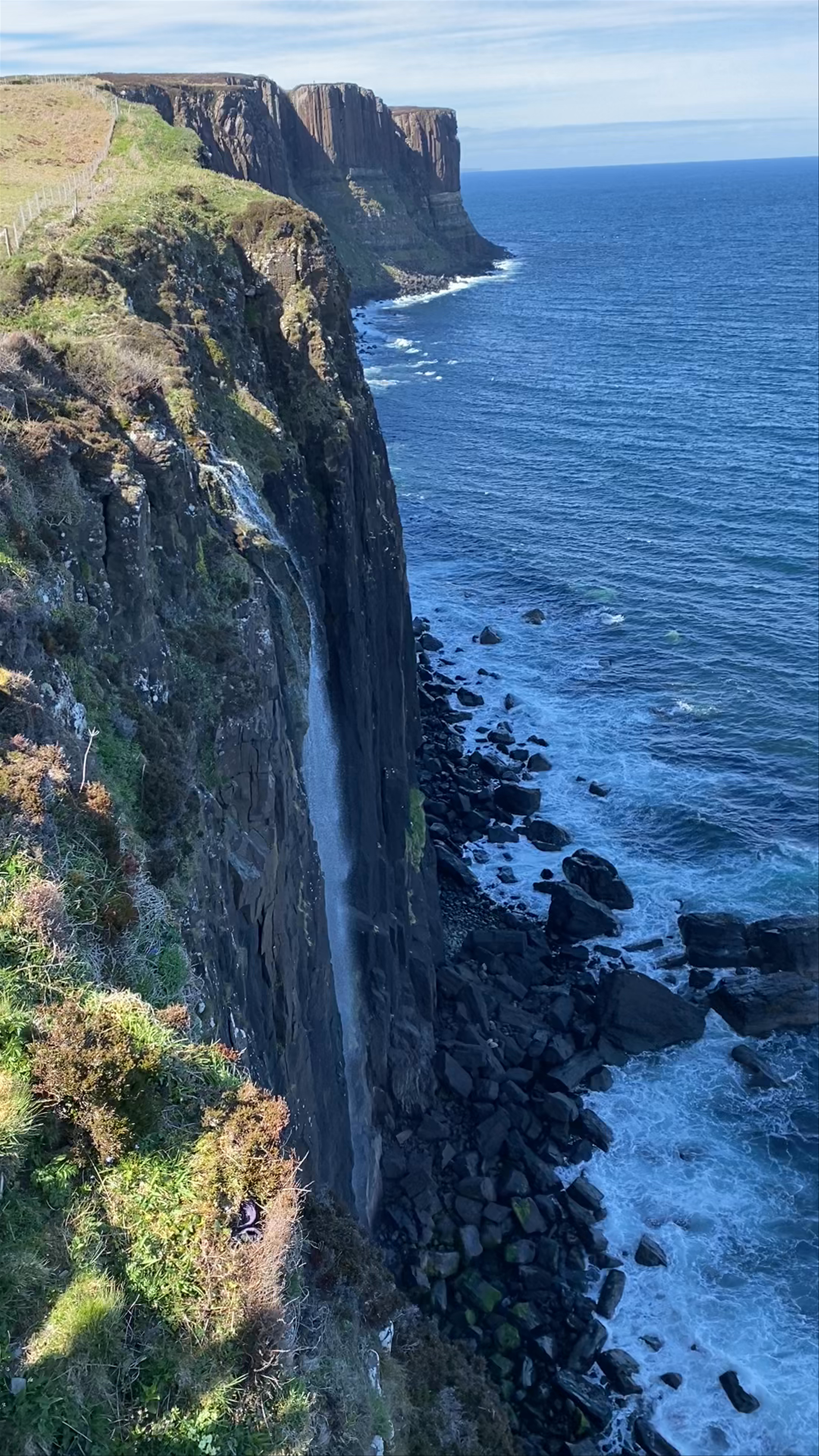 Mealt Falls Clifftop Views in Portree, Scotland