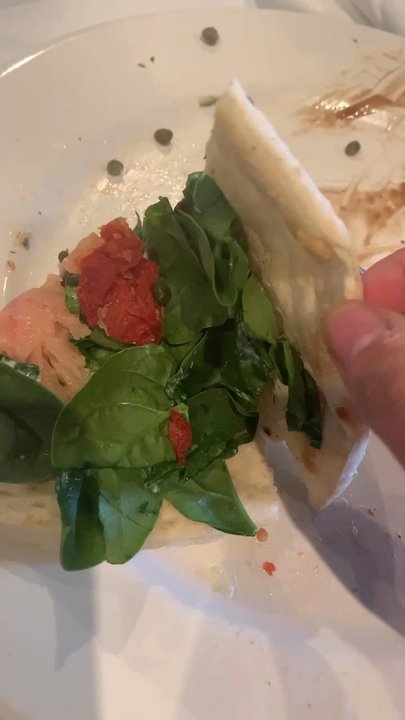 Mama Mia's - Smoked Salmon Panini Lunch (quite stingy on the smoked salmon) - Italian Near Me - Gilroy, California