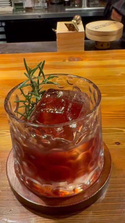 Evolve Distilling - This is basically an old fashioned.  Bourbon,  cranberry syrup I believe and bitters. - Distilleries Near Me - Claremont, California