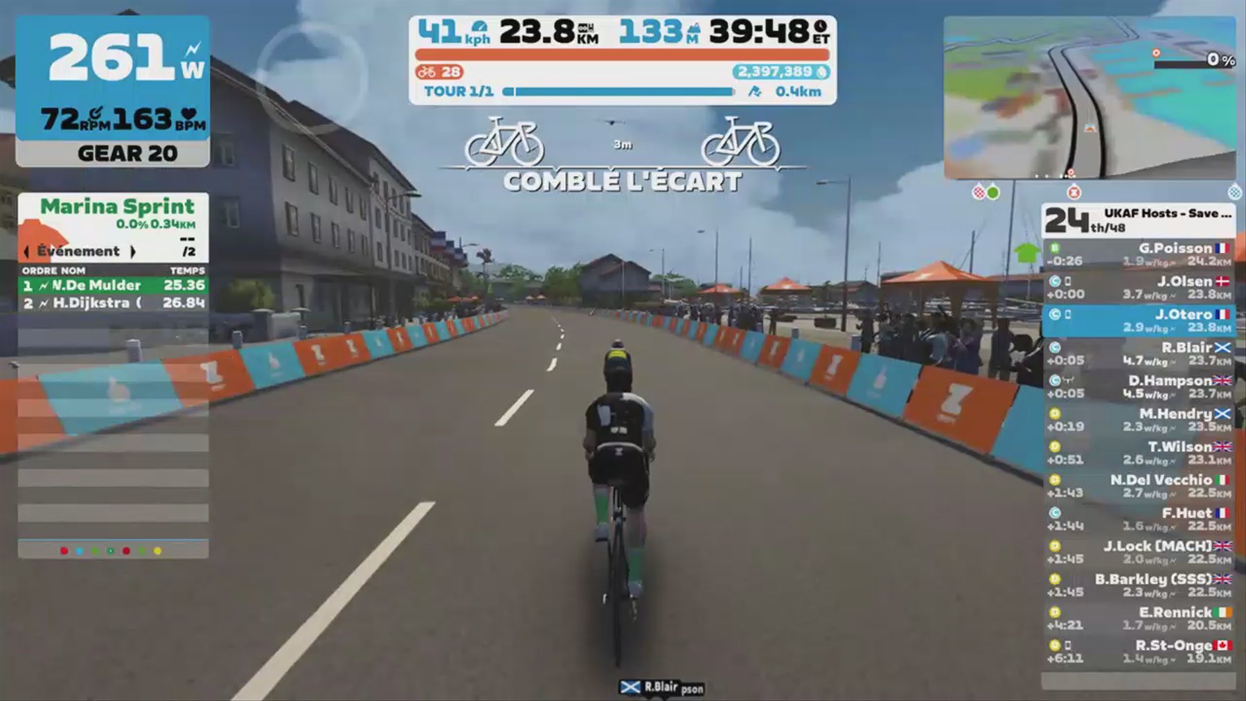 Zwift - Race: UKAF Hosts - Save Our Wednesday Sports Afternoon (SOWAS) Series (C) on Douce France in France