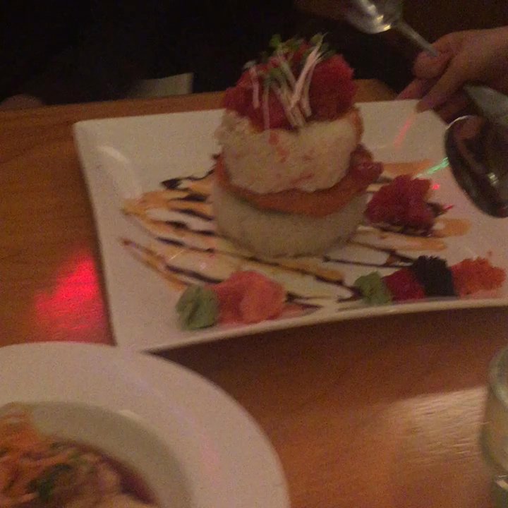 Midori Sushi - Ahi Tower is so huge! - Japanese Near Me - Austin, Texas