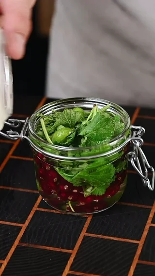 Pickled Red Currant & Leaves