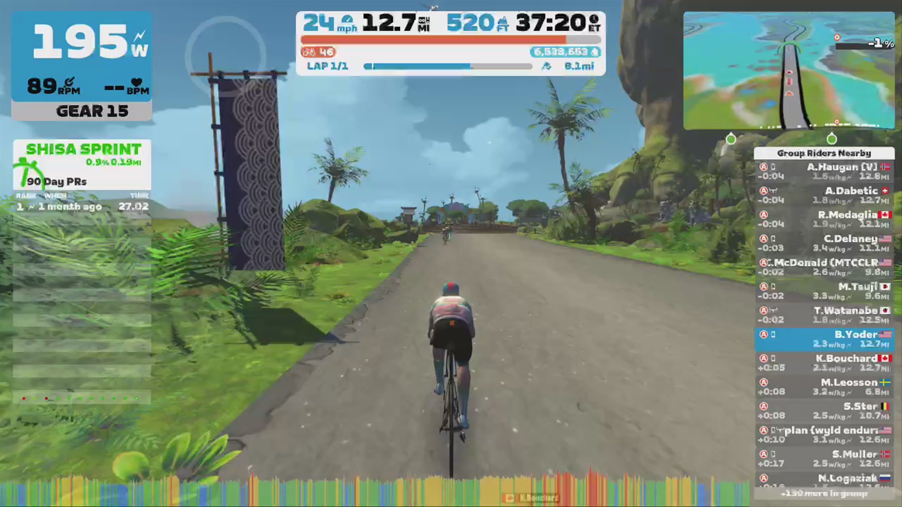 Zwift - Group Ride: Long | Stage 1 | The Zwift Big Spin 2024 on Country to Coastal in Makuri Islands
