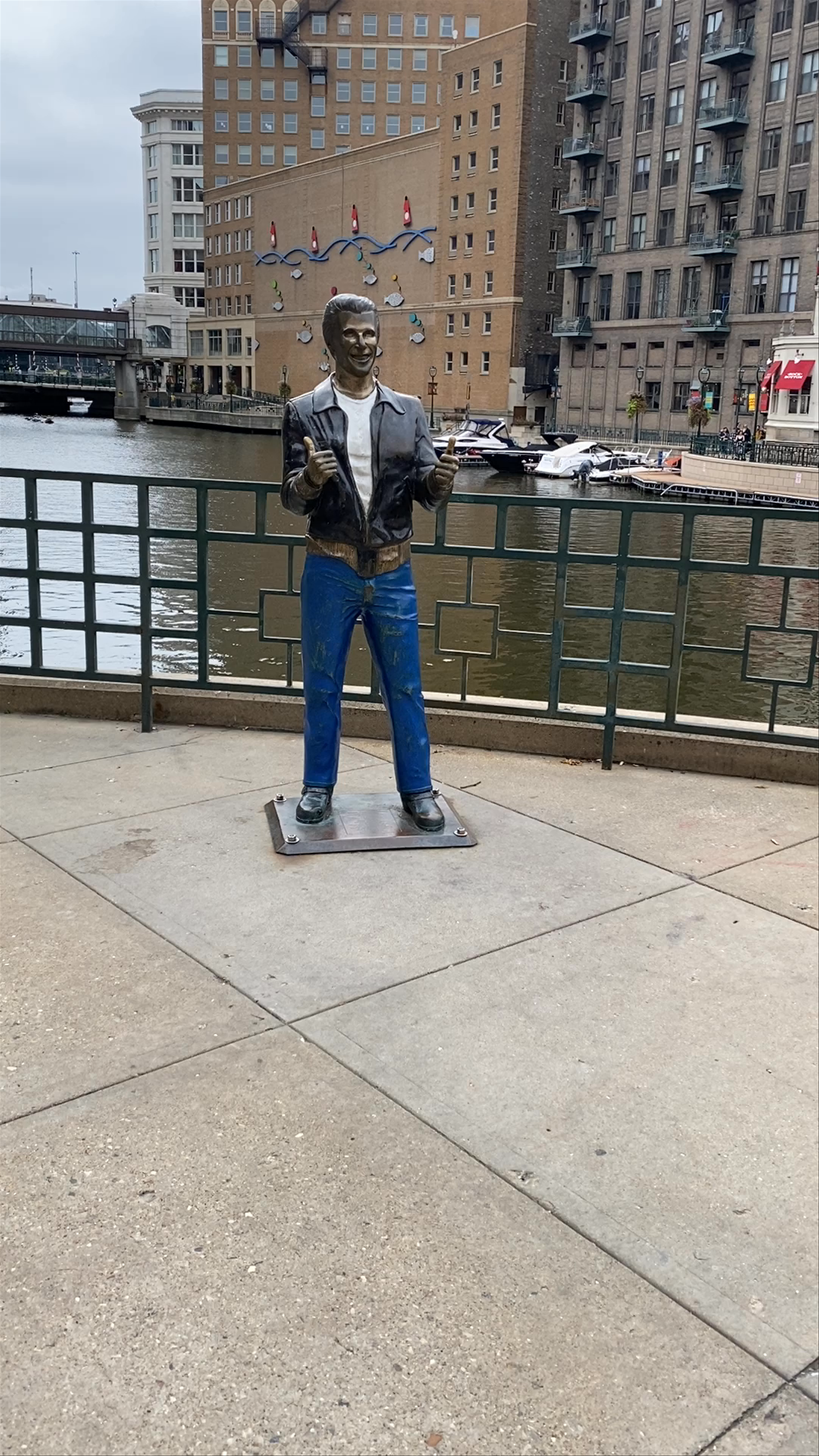 Bronze Fonz by Gerald P. Sawyer