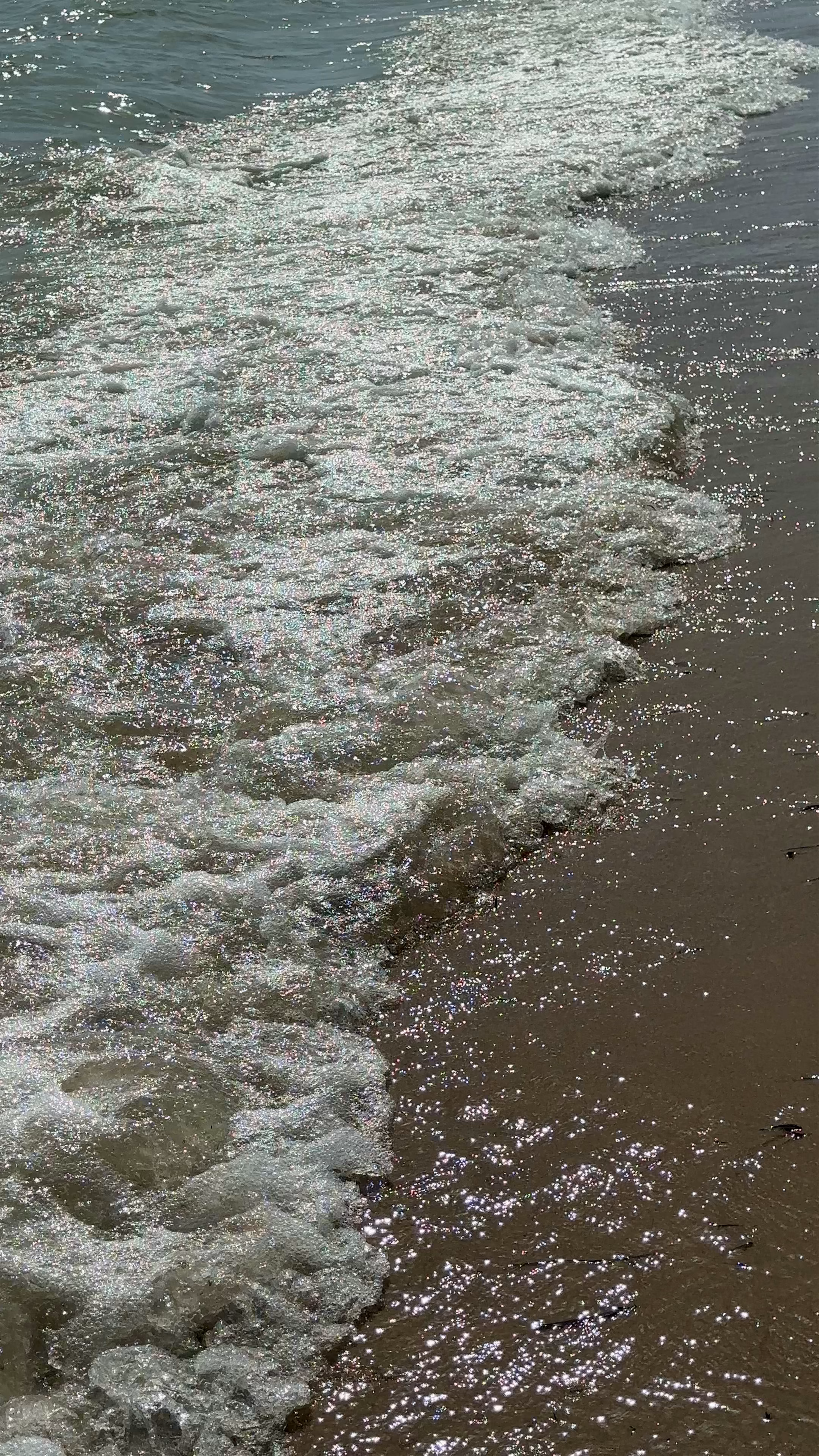 Sunlit Beach Waves at Geoponika, Kallikrateia, Greece