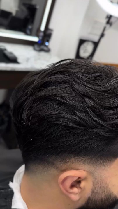 Americano Barber - Brush back w/skin fade, done by Tony - Barbers Near Me - Long Beach, California