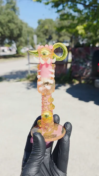Preview pic of Fumed and Crushed Opal Salt & SPG 18mm Slide/Stand Set