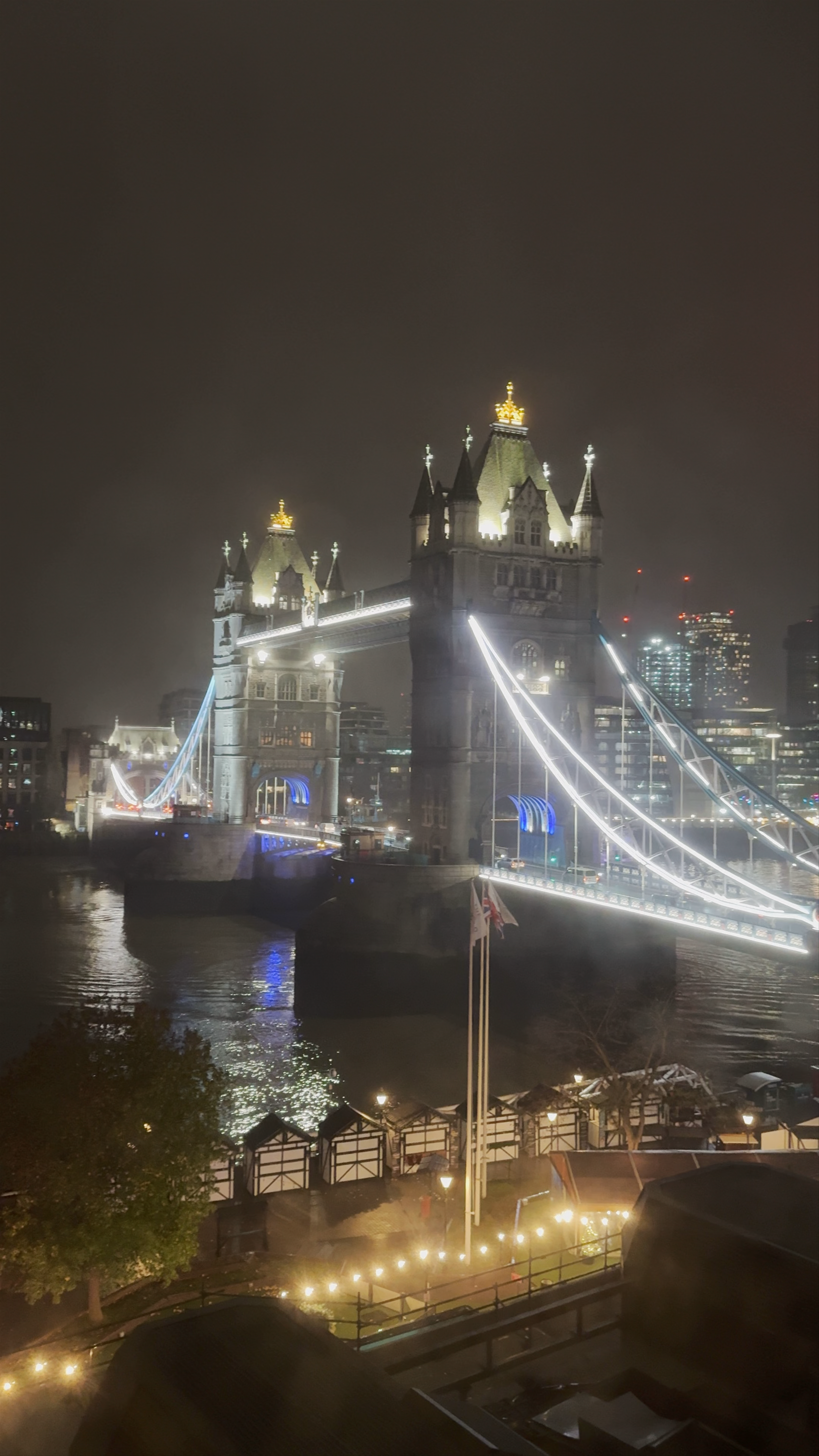 Magical Night Views of Tower Bridge from The Tower Hotel, London