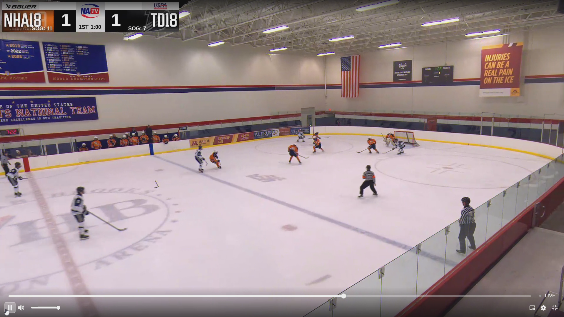 Breakaway goal versus Dallas - U18