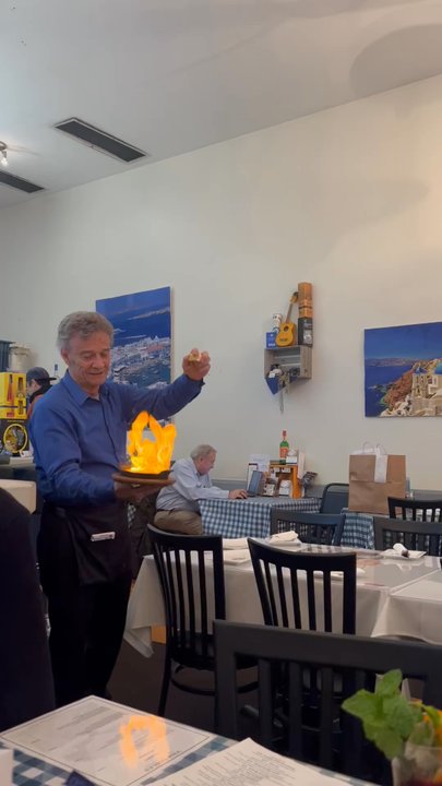 Papaspiros - Saganaki - Greek Near Me - Oak Park, Illinois