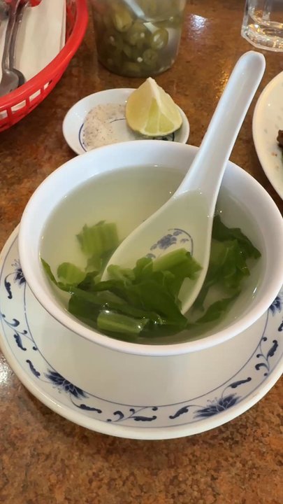 Dong Nguyen - Complementary soup and beef with macaroni - Chinese Near Me - Alhambra, California