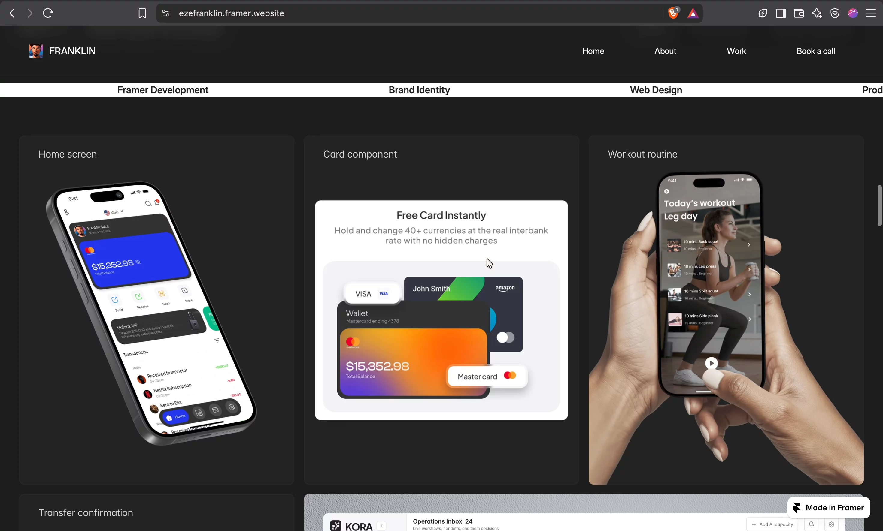Just launched my new portfolioA collection of products, interfaces, and digital experiences I’ve designed and built.Feel free to test it out ezefranklin.framer.website