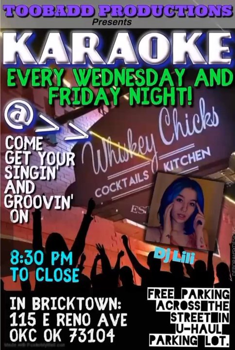 Whiskey Chicks - Here's the karaoke flyer - Sports Bars Near Me - Oklahoma City, Oklahoma
