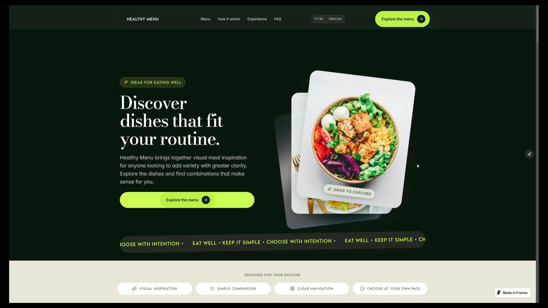 Healthy Menu