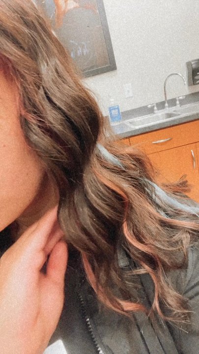 Avalon Institute - After blonde highlight. All over darker, blue and pink peekaboo - Cosmetology Schools Near Me - Layton, Utah