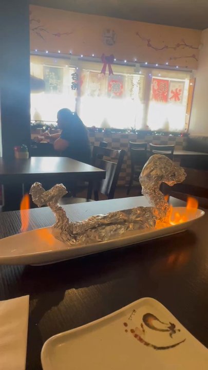 Makiyaki - Flaming Dragon Roll $16.95 - Sushi Bars Near Me - San Leandro, California