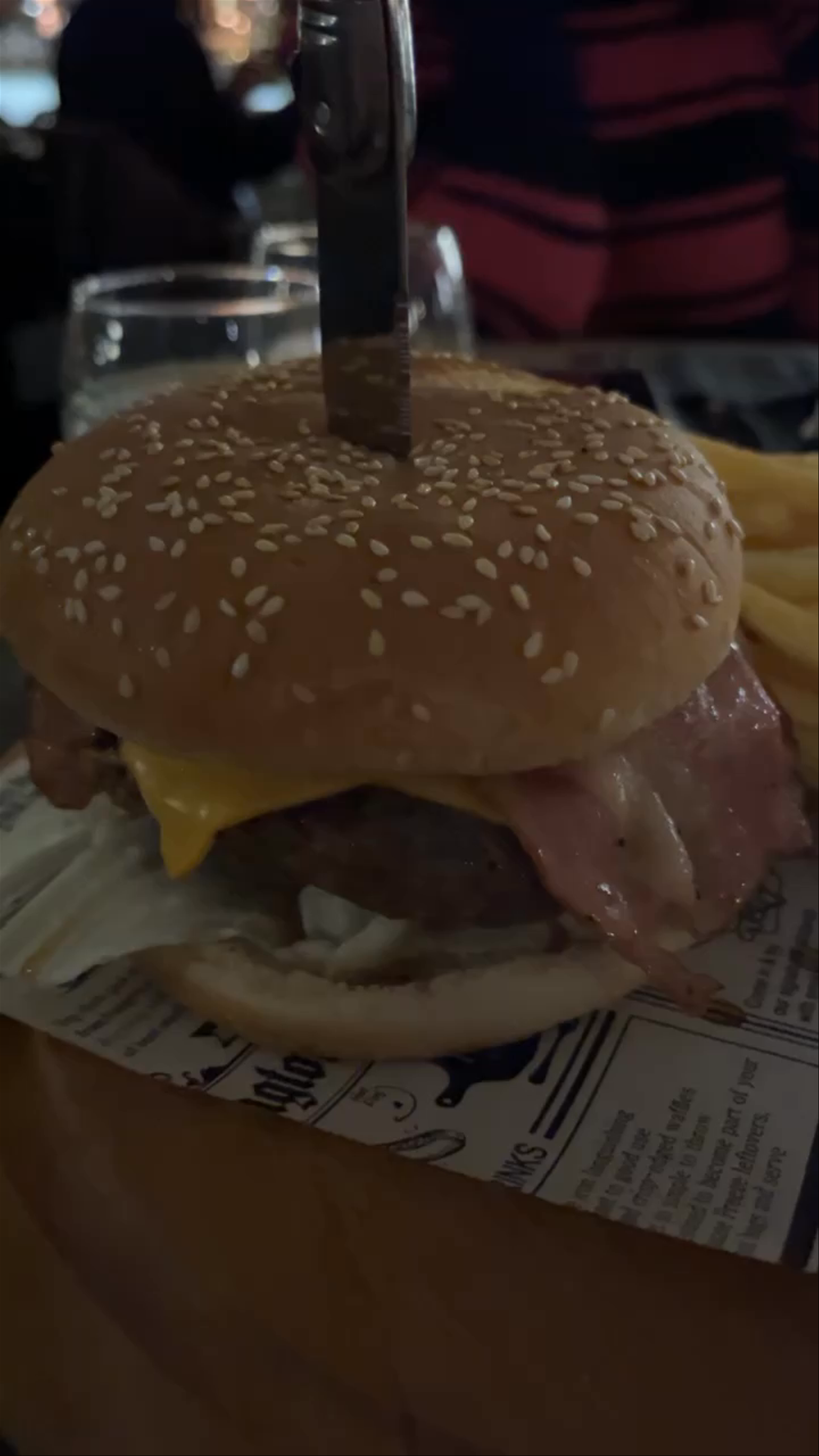 Savoring Classic Burger & Fries at Kioski Cafe in Naousa, Greece