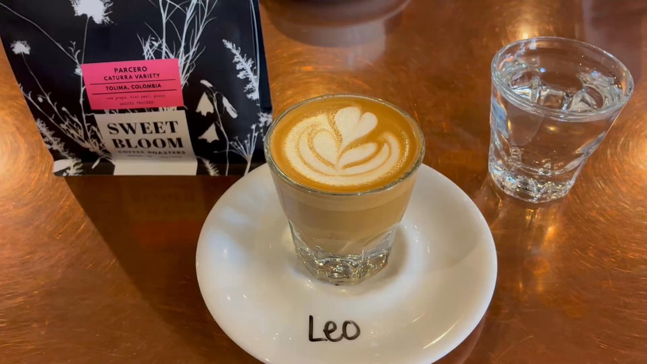 Steam Espresso Bar - The best Cortado paired with sparking water Chefs Kiss ‍ - Coffee & Tea Near Me - Denver, Colorado