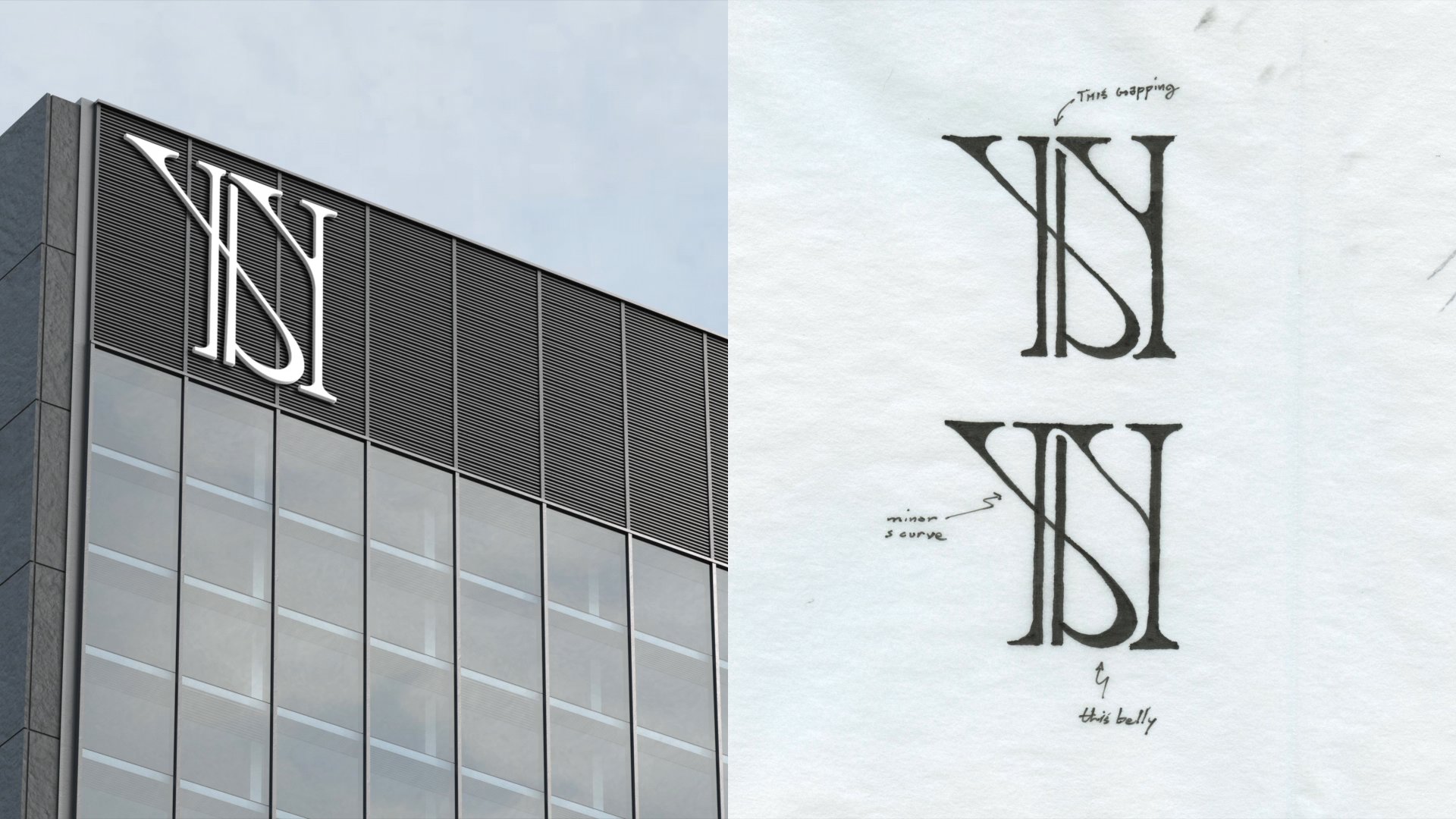 Process of developing YBY logo