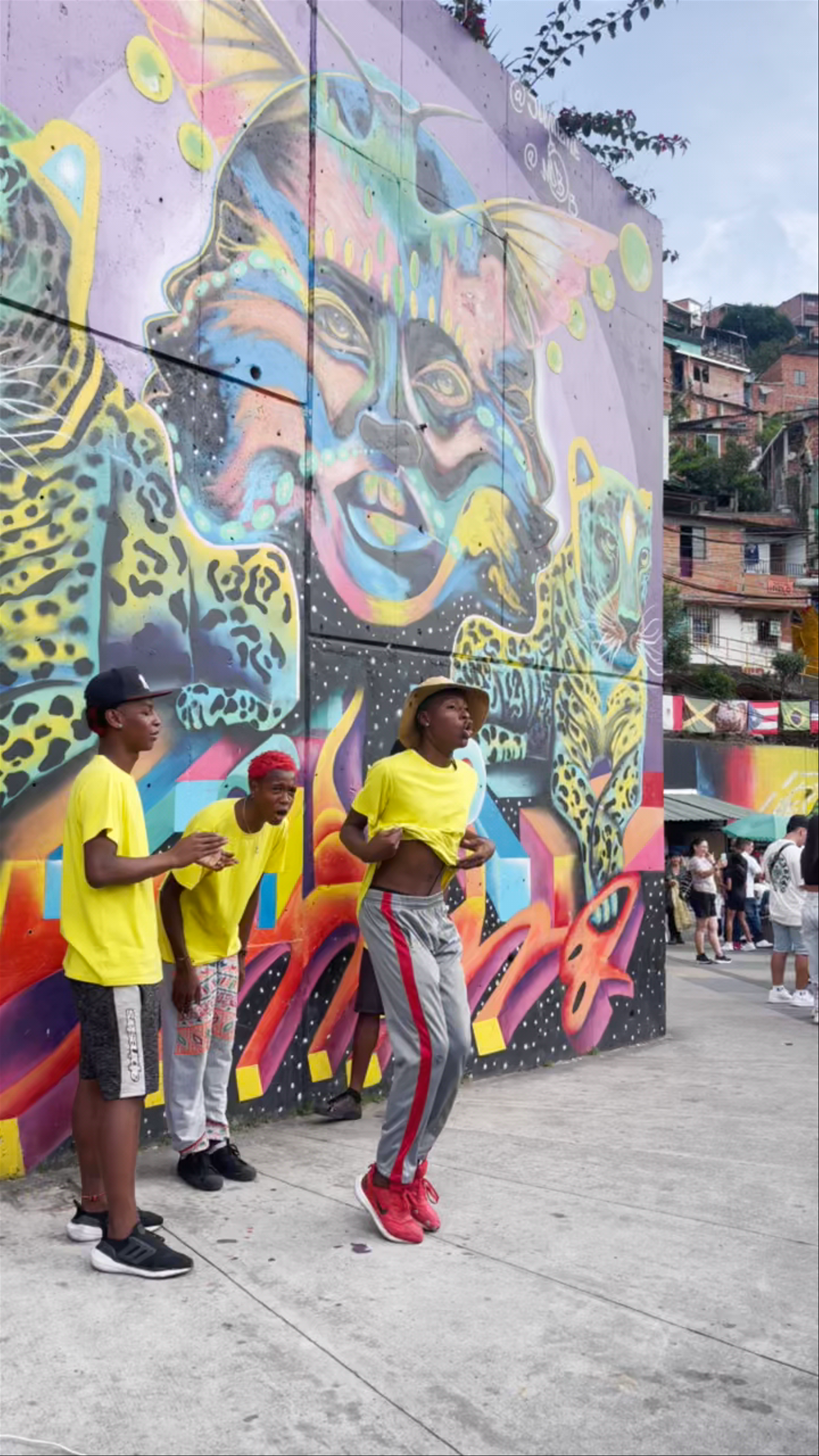 Vibrant Street Dance and Mural Art in Comuna 13, Medellín
