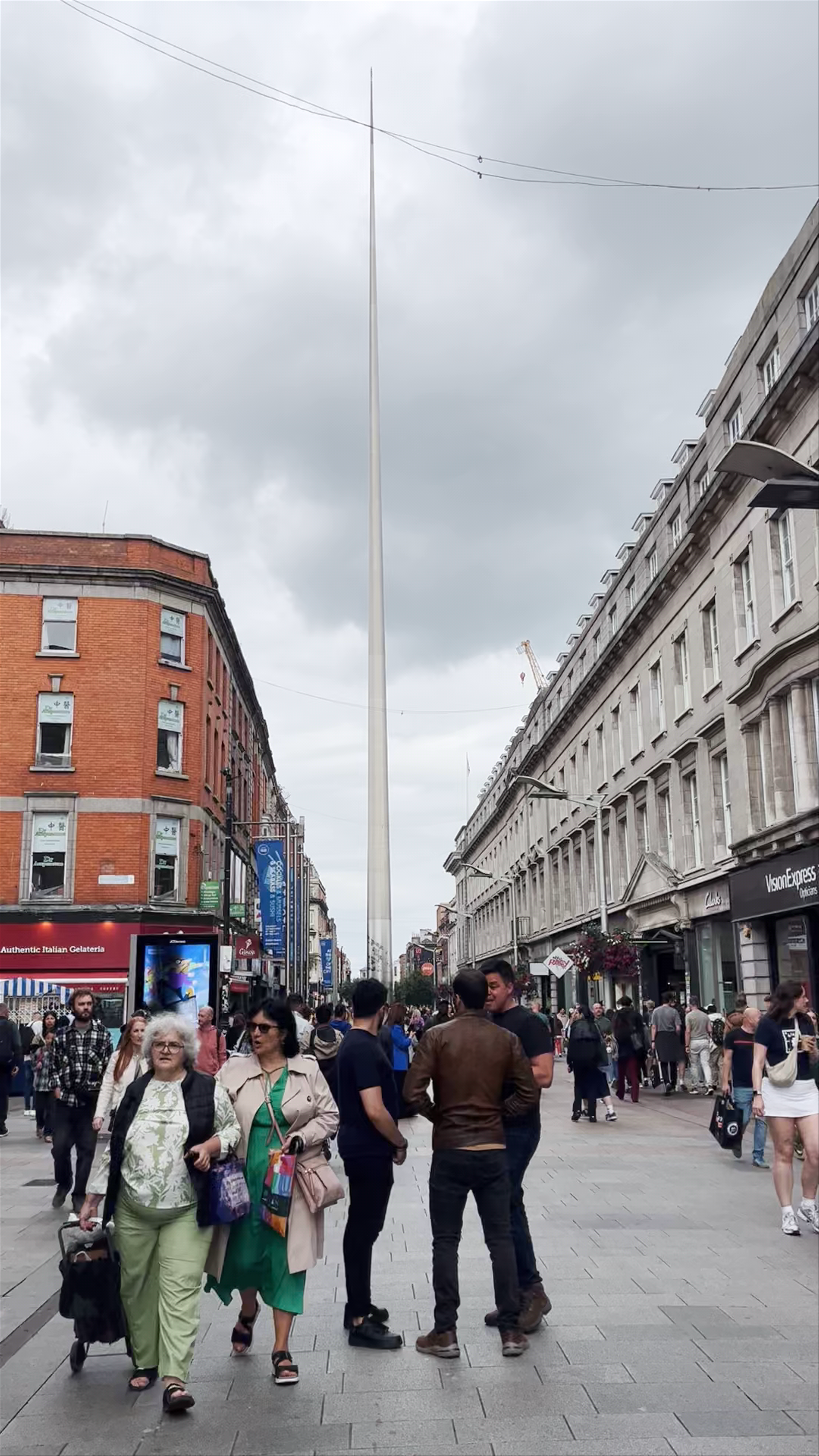 The Spire and Bustling O'Connell Street Upper, Dublin