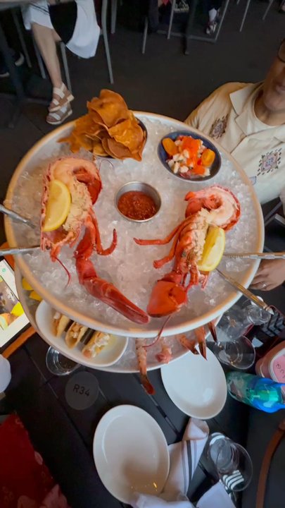 Row 34 - Seaport - Seafood tower - New American Near Me - Boston, Massachusetts