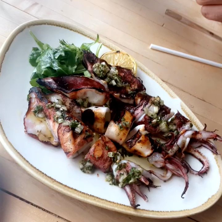 Topside - For the details. The grilled calamari was delicious. Perfectly seasoned. Not rubbery or "oceany" tasting. It was perfect. - New American Near Me - Baltimore, Maryland