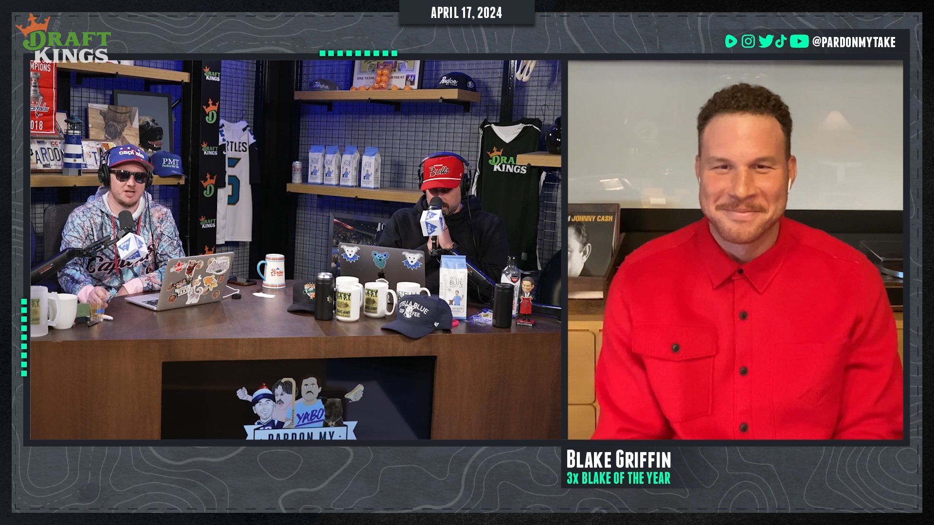 FULL VIDEO EPISODE: Blake Griffin, NBA Play In Games, Caps Make The  Playoffs, Hot Seat/Cool Throne And The Debut Of Mr Pear | Barstool Sports