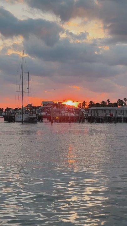 Paddle Pub Clearwater - The beautiful sunset over the marina - Boat Tours Near Me - Clearwater, Florida