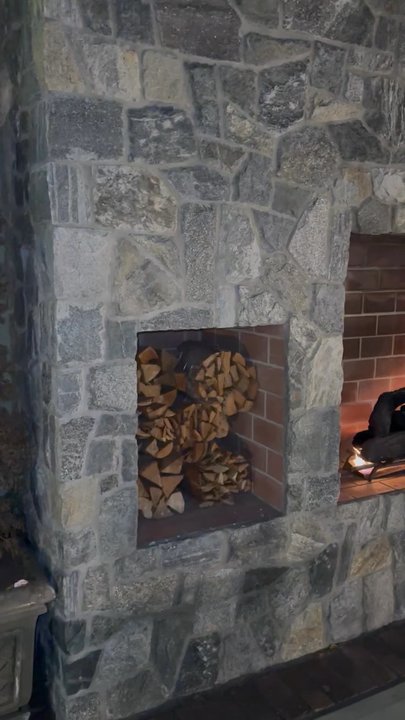 Char & Lemon - Beautiful Outdoor Stone fireplace - Italian Near Me - Oxford, Connecticut