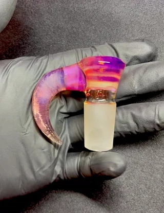 Preview pic of Light Yellow over Orange Elvis\Telemagenta\UV Shifty Opal Peach 18mm slide