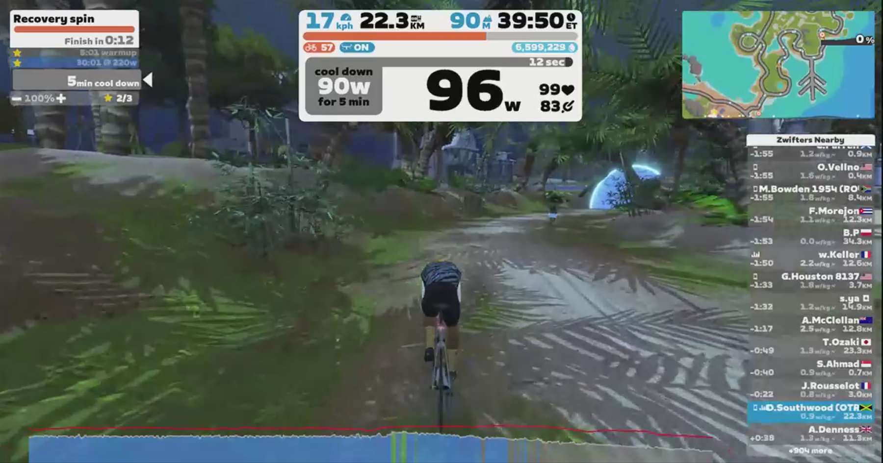 Zwift - Recovery spin in Makuri Islands