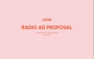 Preview of Radio Ad Proposal Template