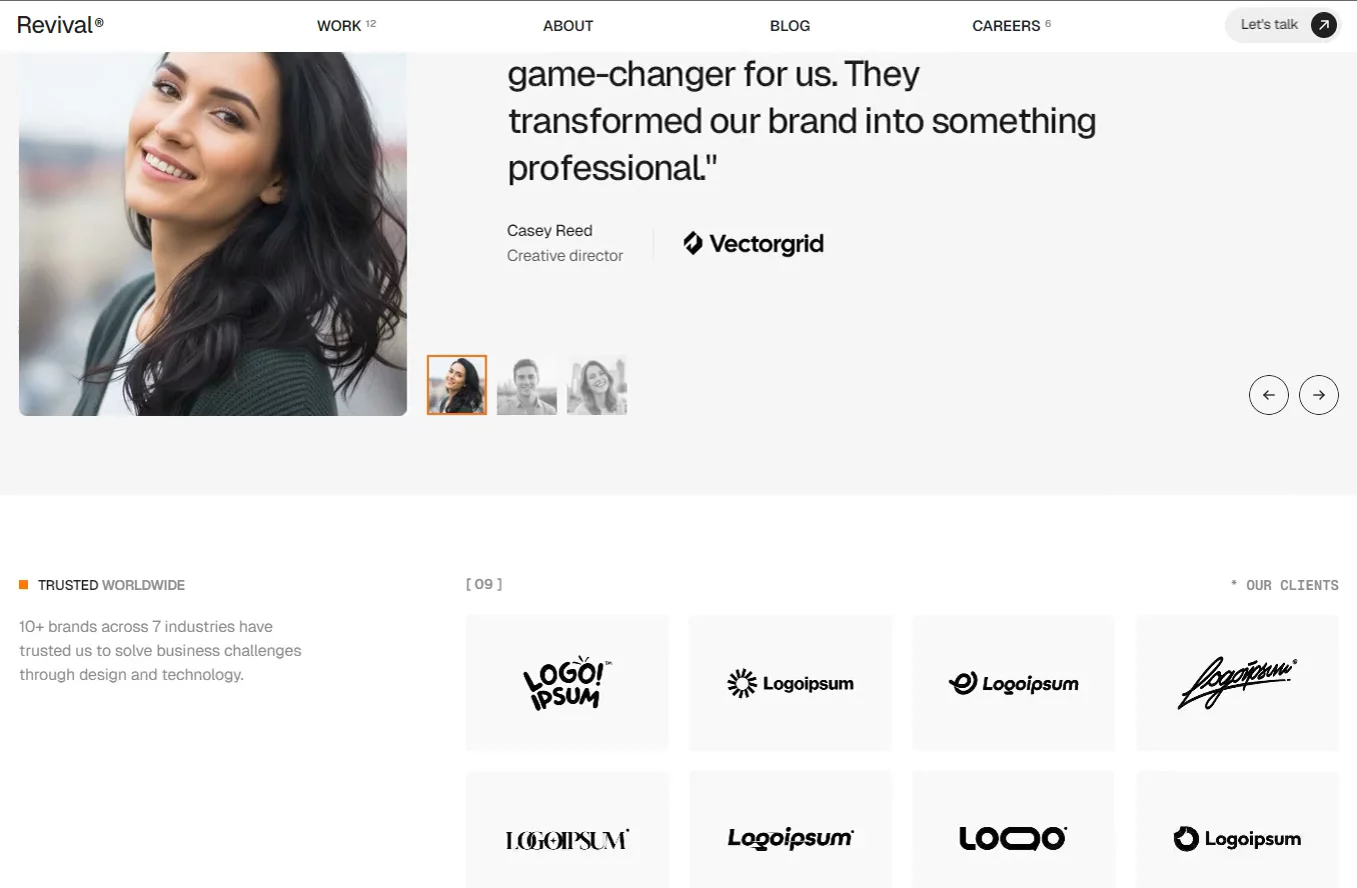 Revival is an agency template designed for design studios, creative agencies, and designers.Live Preview | Buy Now