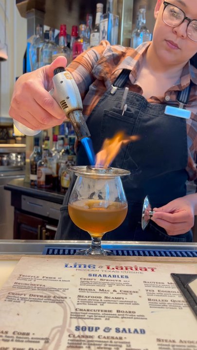 Icon Bar - Making a Blown Vault - Cocktail Bars Near Me - Houston, Texas