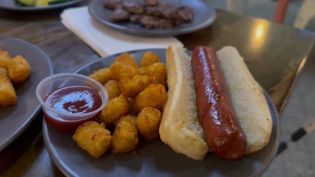 Humble Sea Brewing - The fish and chips, hamburger and hotdog plates. We were also able to get a patty on the side so that we can feed it to our dog. - Beer Gardens Near Me - Pacifica, California