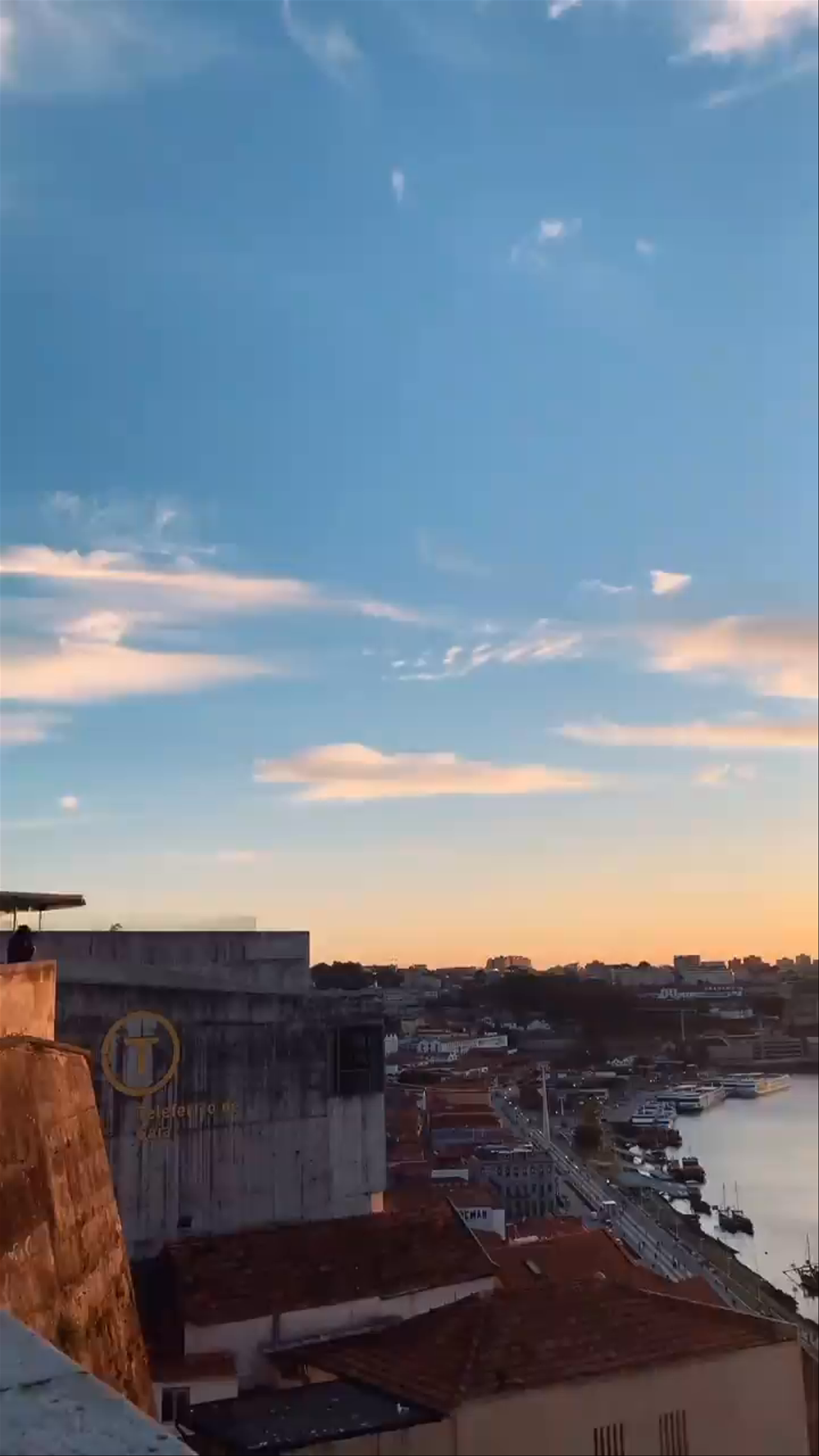 Sunset Views over the Douro River from Funicular dos Guindais, Porto
