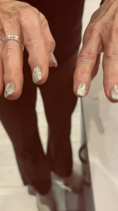 CC Nails - Christmas/ new year's color scheme done by Nancy, she has done my nails for 2 decades now! Loyal customer, amazing service - Waxing Near Me - North Myrtle Beach, South Carolina
