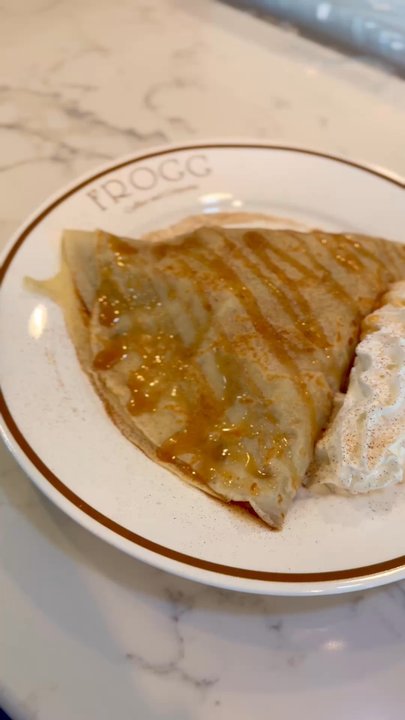 Frogg Coffee Bar & Creperie - Banana Foster Crepe - Creperies Near Me - Allen, Texas