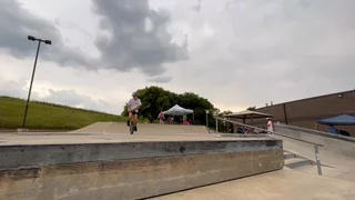 riu submission: Full out flip down a curb/ledge or similar
