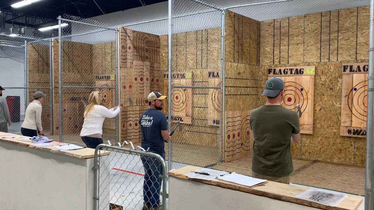 Flag Tag - Axe throwing fun - Axe Throwing Near Me - Flagstaff, Arizona