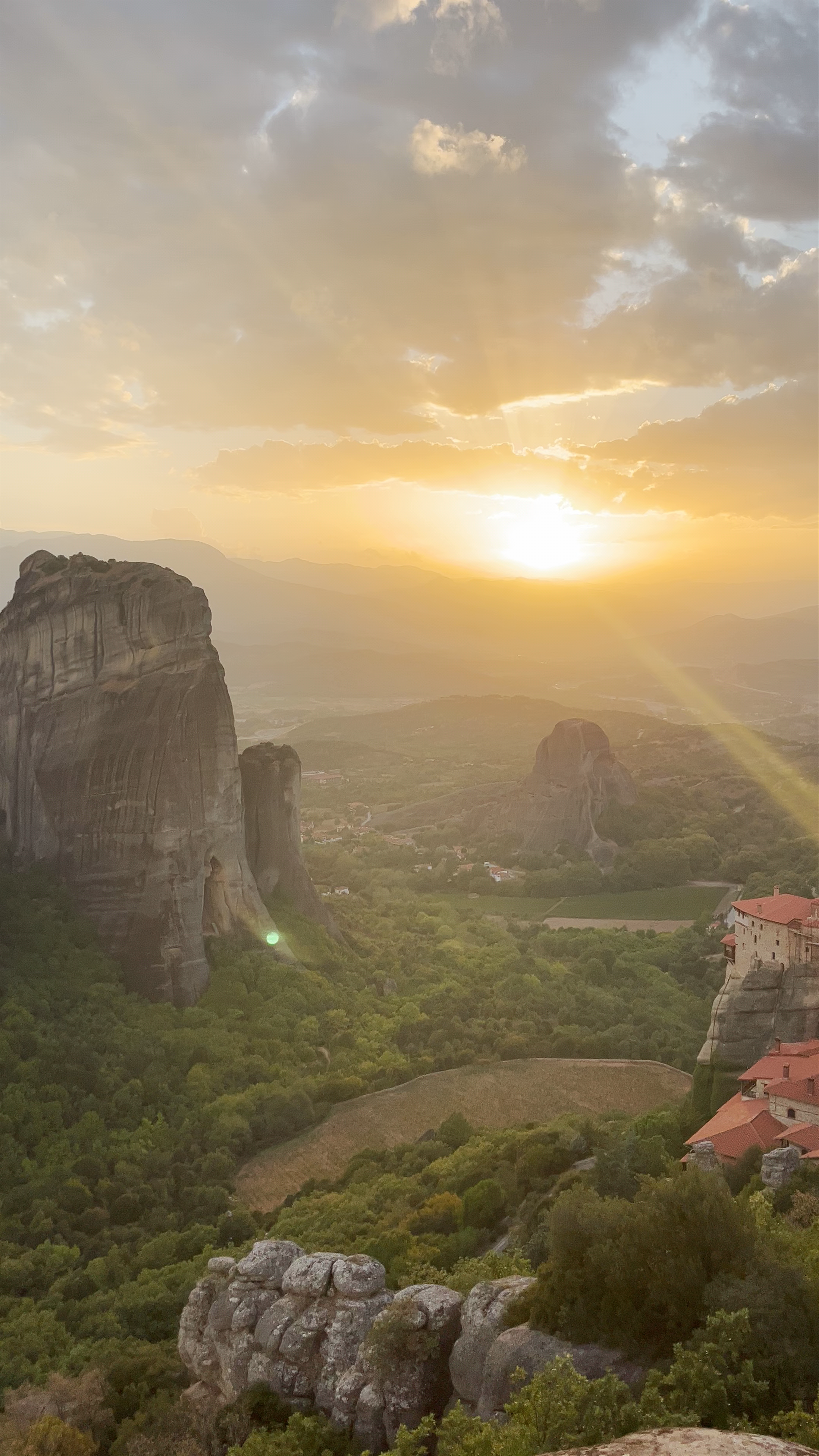 Sunset Panorama at Viewpoint Meteora, Kalabaka, Greece