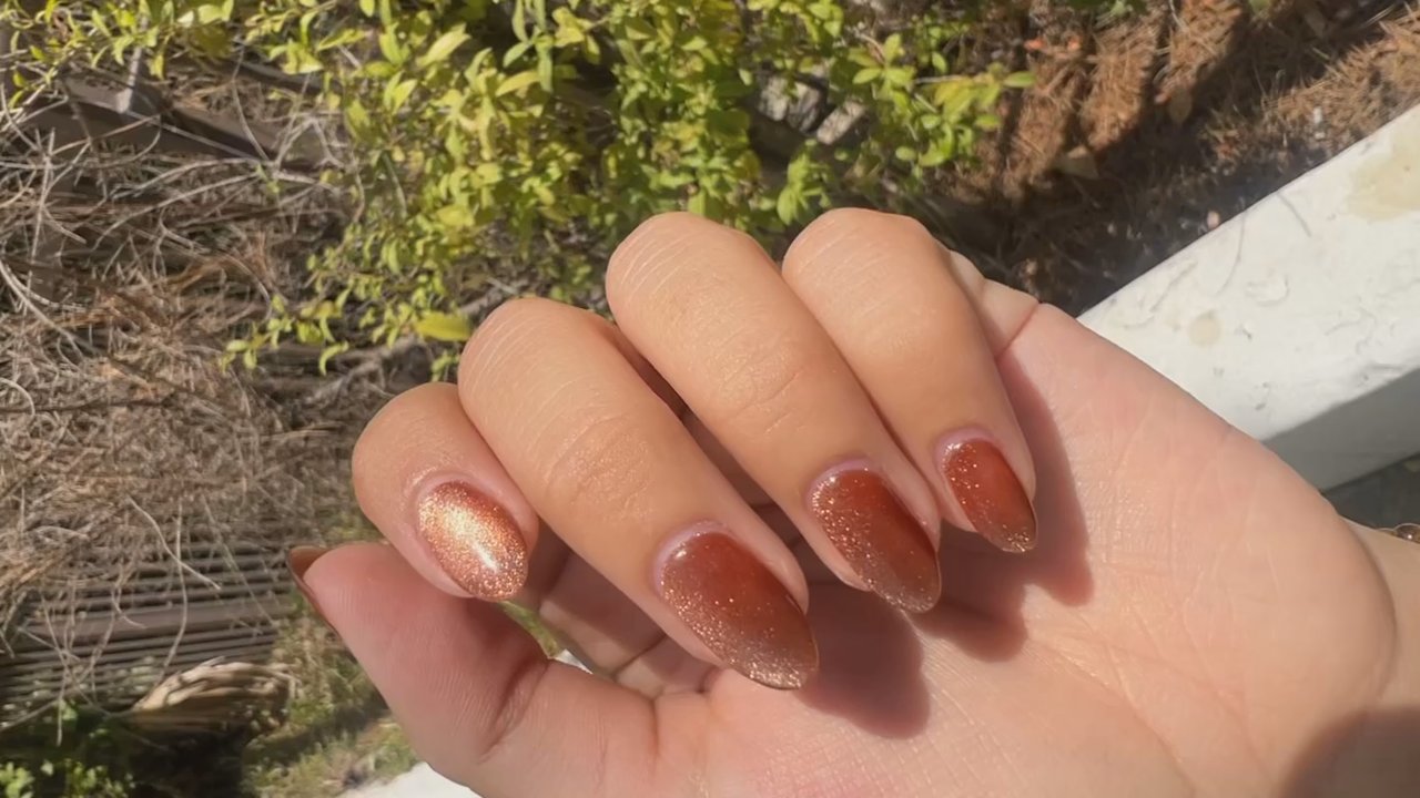 L Beauty  - Cat Eye Gel Nails in the sunlight - Nail Salons Near Me - Pasadena, California