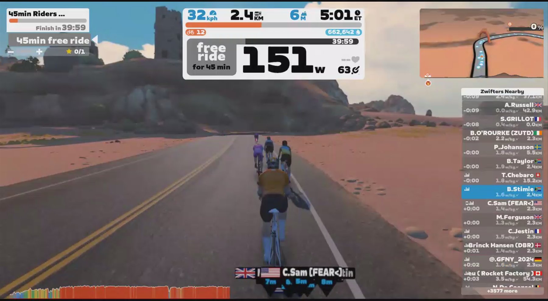 Zwift - 45min Riders Choice on Flat Route in Watopia