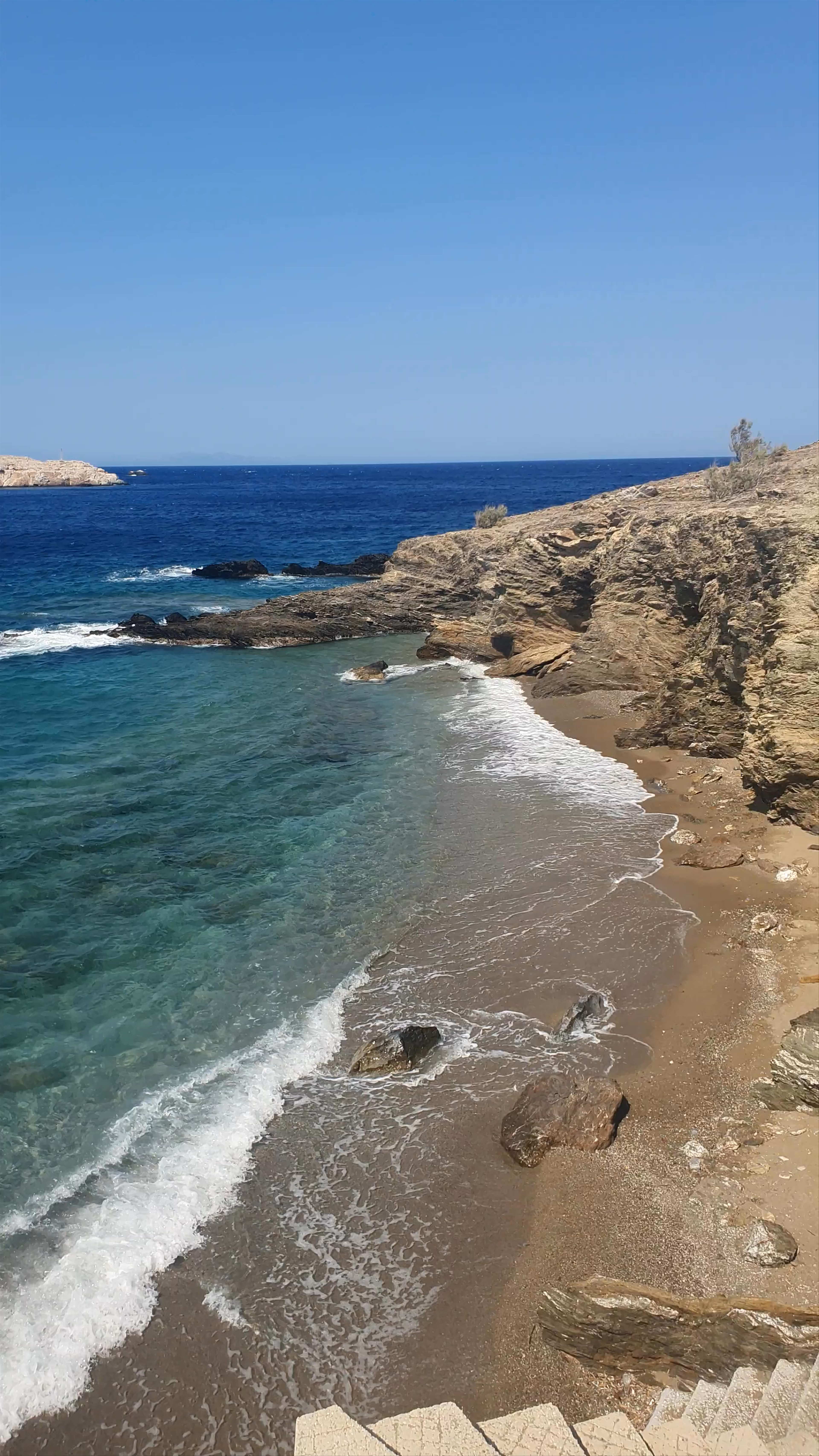 Latinaki Beach: Serene Coastal Escape in Karavostasi, Greece