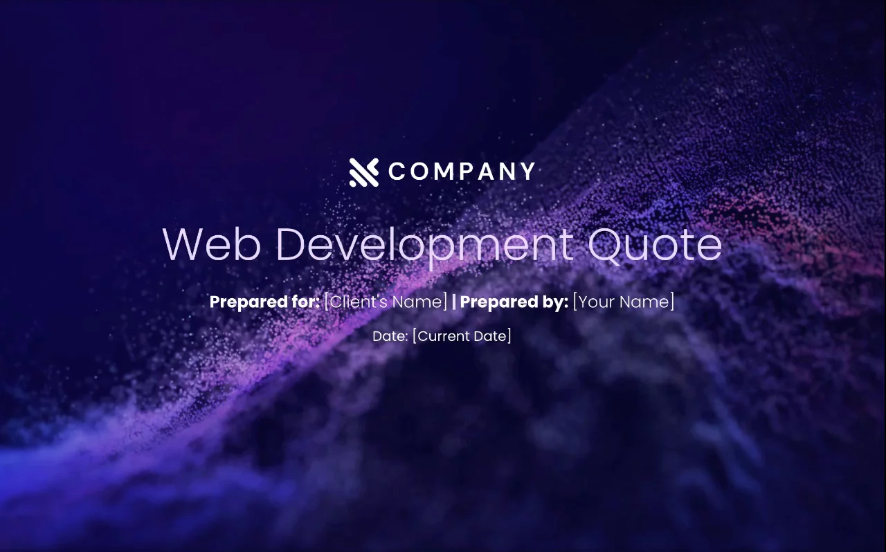 Preview of Web Development Agency Quote Template