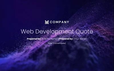 Preview of Web Development Agency Quote Template