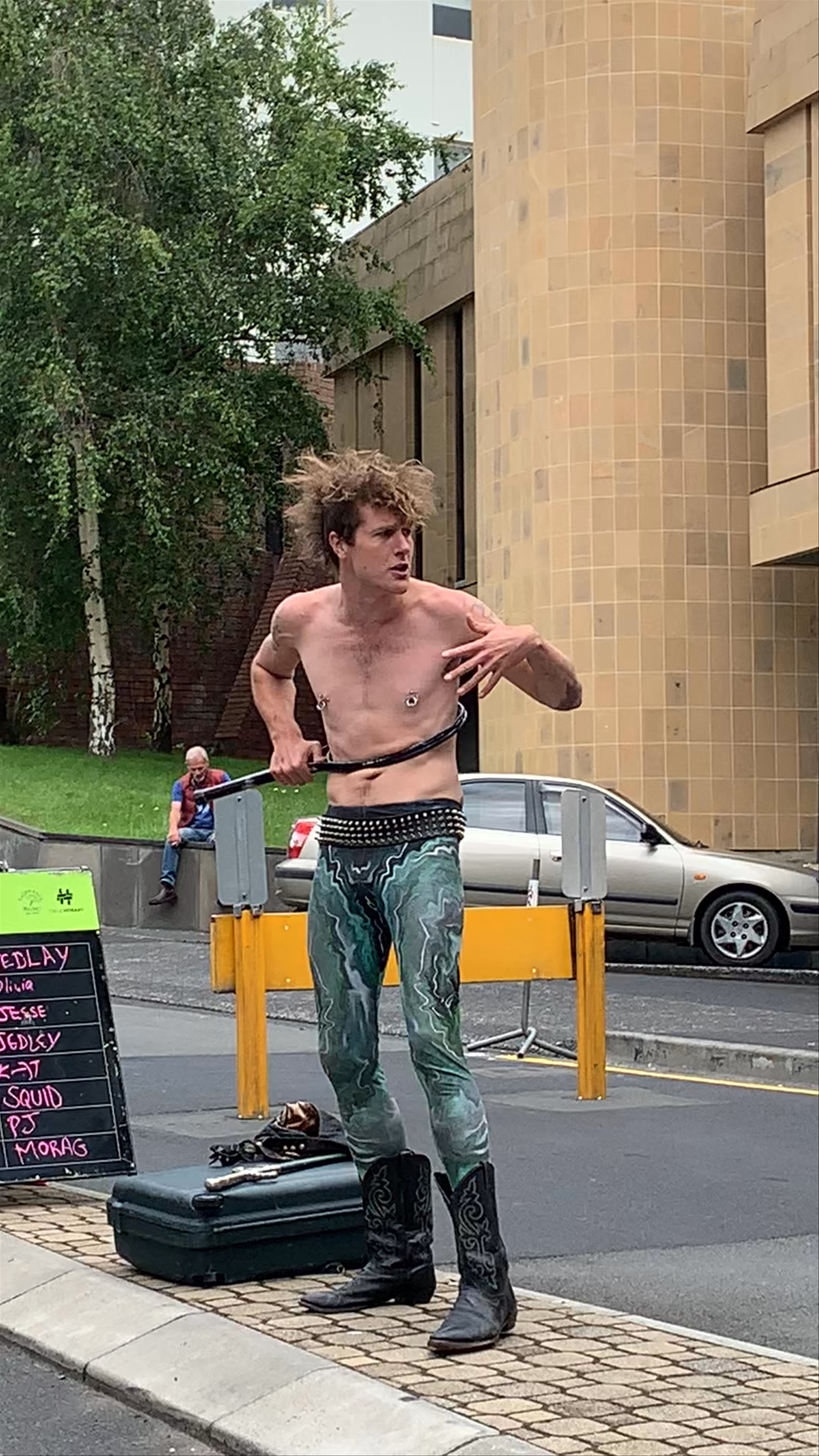 Street Performance at Salamanca Market in Hobart